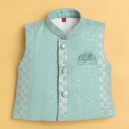 BAESD Boys Embroidered Regular Kurta with Dhoti Pants image 5