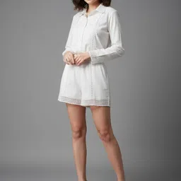 HIGH BUY Women Laced Shirt with Shorts-picture-24