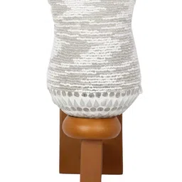 1ST TIME White & White Textured Wood Abstract Shaped Shaped Wall Lamp image 2