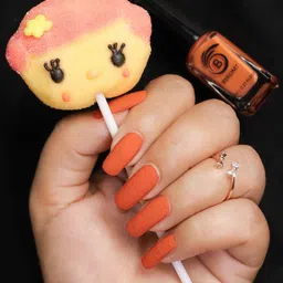 BEROMT Matte Sugar Crush Quick Dry Nail Polish - 8 ml - Orange - BNP620 image 3