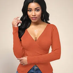 Outzidr Asymmetric V Neck Top-picture-19