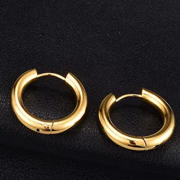 Crazy Fashion Stainless Steel Circular Hoop Earrings-picture-36