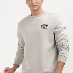Tommy Hilfiger Men Embroidered Solid Knitted Sweatshirt image 1
