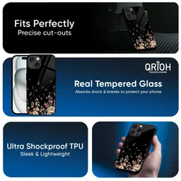 QRIOH Floral Printed iPhone 13 Pro Max Back Case Mobile Accessories image 2