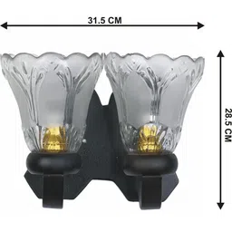 1ST TIME White & Black Textured Wood Wall Lamp image 2