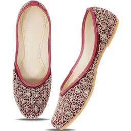 Anouk Women Embroidered Mojaris Flats-picture-13