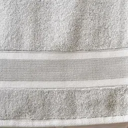 Home Centre Colour Refresh Essense Grey 500 GSM Cotton Bath Towel image 4
