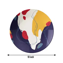 THE QUIRKY HOME Set Of 3 White & Red Printed Ceramic Wall Plates image 4