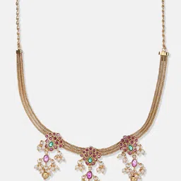 Fabindia Stone Studded & Beaded Short Necklace image 3