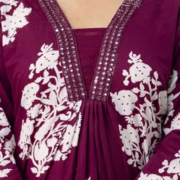 POSHART FASHION AS UNIQUE AS YOU ARE Women Printed Cotton Kurta with Trousers & Dupatta image 5