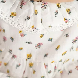 haus & kinder Girls A-Line Midi Dress Cotton Blossia Frock with Blommer image 2