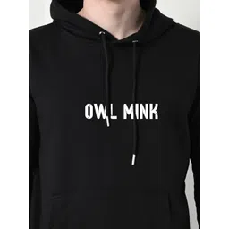 OWL MINK Men Printed Hooded Sweatshirt image 2