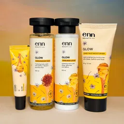 ENN Set Of 4 Kumkumadi Body Wash, Ghee Body Lotion, Ghee Lip Balm & Moisturizer-picture-12