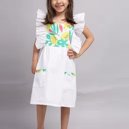 Nature Nook Kids Girls Cotton Printed Fit and Flare Dress-picture-38