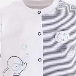 BABY GO Infant Boys Pack Of 2 Printed Pure Cotton Rompers image 5