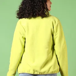 V-Mart Women Mock Collar Solid Cotton Casual Bomber Jacket image 4