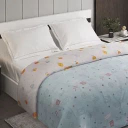 Home Centre Blue & White Geometric Mild Winter 150 GSM Comforter-image-74