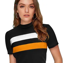Sitanjali Striped Crop Top image 1