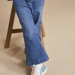 mothercare Girls Pure Cotton Light Fade Stretchable Jeans-picture-23