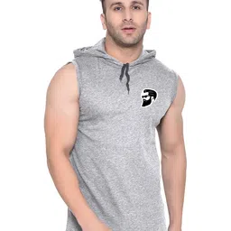 Blisstone Men Solid Hooded Slim Fit T-shirt-image-74