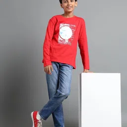 UNDER FOURTEEN ONLY Boys Typography Printed Applique T-shirt image 3