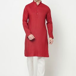 Moda Rapido Mandarin Collar Cotton Straight Kurta-picture-5