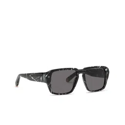 PHILIPP PLEIN Men Grey Lens & Black Square Sunglasses with-image-10