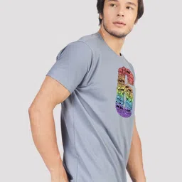 Greylongg Men Graphic Printed Round Neck T-shirt image 2