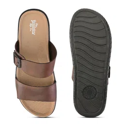 The Roadster Lifestyle Co. Men Slip-On Double Strap Comfort Sandals With Buckle image 3
