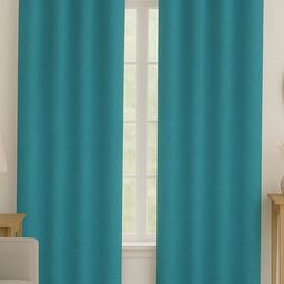 STITCHNEST Blue Jute Silk Door Curtain-picture-22