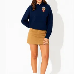 Anikmart Women Printed Hooded Sweatshirt image 2