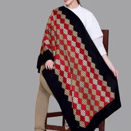 Tones-N-Shades Geometric Woven Design Shawl image 5