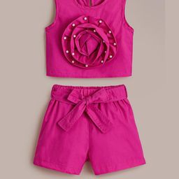 hopscotch 2-Pc Pure Cotton Blouse & Shorts with Belt-picture-6