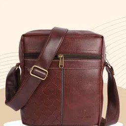 Fashion twist Unisex Textured Messenger Bag-picture-1