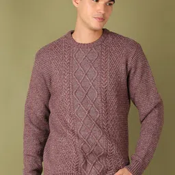 V-Mart Men Self Design Cotton Pullover image 1