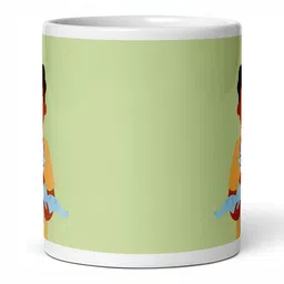 Mr UVD White Graphic Printed Matte Ceramic Mug-350ml image 2