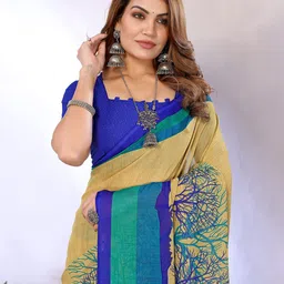 Moda Rapido Floral Poly Georgette Saree image 3