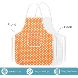 HOMESTIC Orange Printed Waterproof Apron With Front Pocket image 2