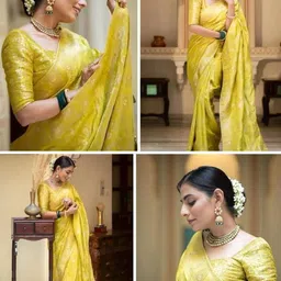 Yanthistore Woven Design Zari Art Silk Handloom Banarasi Saree-picture-26