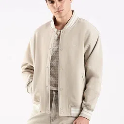 Calvin Klein Jeans Men Stand Collar Solid Bomber Jacket-image-73