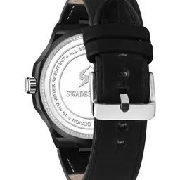 SWADESI STUFF Men Dial & Leather Straps Analogue Watch SDS 164 BLACK 9 image 3