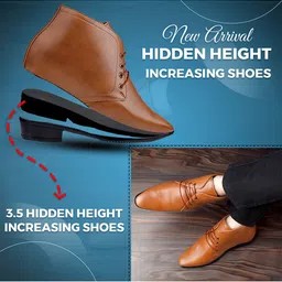 Bxxy Men Hidden Elevator Formal Lace-up Regular Boots image 5