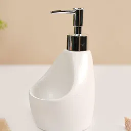 MARKET99 White Matte Ceramic Teardrop Soap Dispenser-image-61