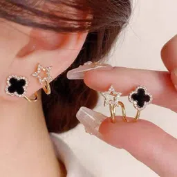 DressBerry Artificial Stones Studded Contemporary Shaped Studs image 3