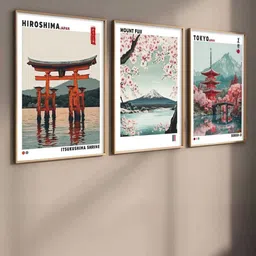 WALLLANE Set of 3 Japanese Art Framed Posters image 4
