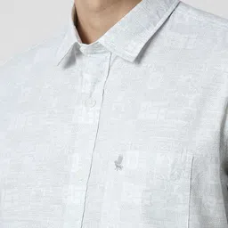 Peter England Casuals Men Printed Slim Fit Cotton Shirt image 5
