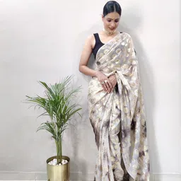 Rangtulika Ethnics Woven Design Poly Georgette Ready to Wear Saree-image-73