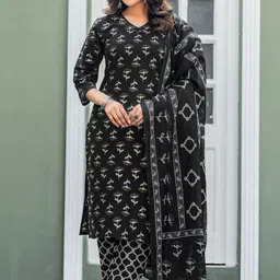 BAPS Women Ethnic Motifs Printed Regular Kurta with Patiala & With Dupatta-picture-30