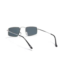 Voyage Unisex Black Lens & Silver-Toned Rectangle Sunglasses V3957MG7554 image 2