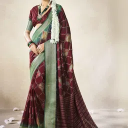 TIRA Ethnic Motifs Silk Blend Handloom Saree-image-11